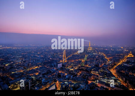 Panoramablick vom Montparnasse Paris Stockfoto