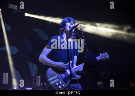 Britische Indie-Rock-Band Kohl, führen Sie auf der Bühne im O2 Forum Kentish Town. Das Lineup besteht aus Lee Broadbent, Joe Martin, Eoghan Clifford, Stephen Evans und Asa Morley. (Foto: Alberto Pezzali/Pacific Press) Stockfoto