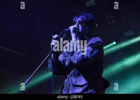 Britische Indie-Rock-Band Kohl, führen Sie auf der Bühne im O2 Forum Kentish Town. Das Lineup besteht aus Lee Broadbent, Joe Martin, Eoghan Clifford, Stephen Evans und Asa Morley. (Foto: Alberto Pezzali/Pacific Press) Stockfoto