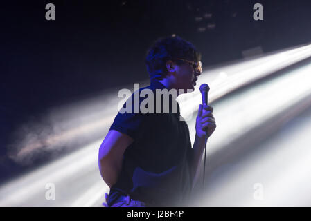 Britische Indie-Rock-Band Kohl, führen Sie auf der Bühne im O2 Forum Kentish Town. Das Lineup besteht aus Lee Broadbent, Joe Martin, Eoghan Clifford, Stephen Evans und Asa Morley. (Foto: Alberto Pezzali/Pacific Press) Stockfoto