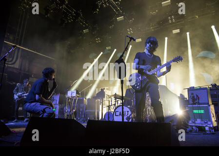 Britische Indie-Rock-Band Kohl, führen Sie auf der Bühne im O2 Forum Kentish Town. Das Lineup besteht aus Lee Broadbent, Joe Martin, Eoghan Clifford, Stephen Evans und Asa Morley. (Foto: Alberto Pezzali/Pacific Press) Stockfoto