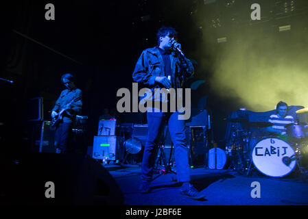 Britische Indie-Rock-Band Kohl, führen Sie auf der Bühne im O2 Forum Kentish Town. Das Lineup besteht aus Lee Broadbent, Joe Martin, Eoghan Clifford, Stephen Evans und Asa Morley. (Foto: Alberto Pezzali/Pacific Press) Stockfoto