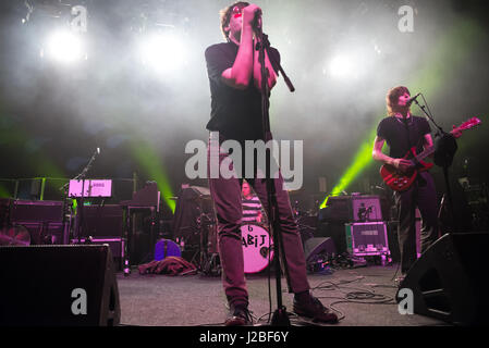 Britische Indie-Rock-Band Kohl, führen Sie auf der Bühne im O2 Forum Kentish Town. Das Lineup besteht aus Lee Broadbent, Joe Martin, Eoghan Clifford, Stephen Evans und Asa Morley. (Foto: Alberto Pezzali/Pacific Press) Stockfoto