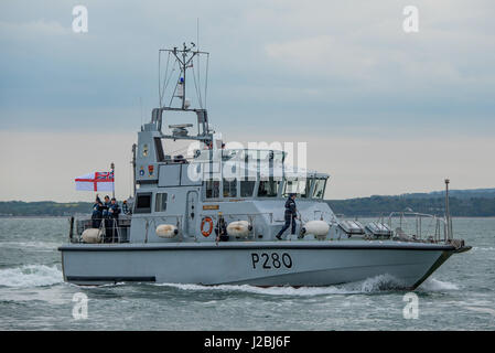 HMS Dasher (P280) in Portsmouth, Großbritannien am 24. April 2017. Stockfoto