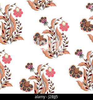 Nahtloser Vektor Handzeichnung Blüten im Stil der Chinoiserie für Scrapbooking, speichern das Datum Karte, Postkarte, Flyer oder Hochzeitseinladung, Tapete, Geschenkpapier, Hintergrund Stock Vektor