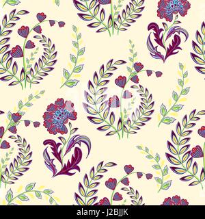 Nahtloser Vektor Handzeichnung Blüten im Stil der Chinoiserie für Scrapbooking, speichern das Datum Karte, Postkarte, Flyer oder Hochzeitseinladung, Tapete, Geschenkpapier, Hintergrund Stock Vektor