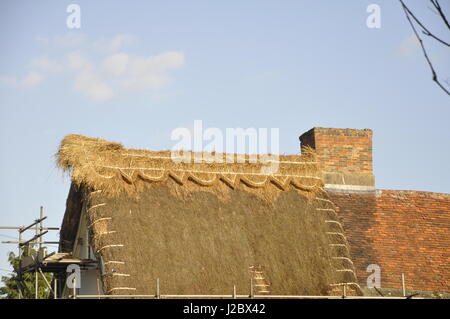 Dach wird gedeckt Stockfoto