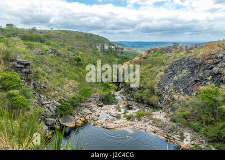 Mucugezinho Fluss in Chapada Diamantina - Bahia, Brasilien Stockfoto