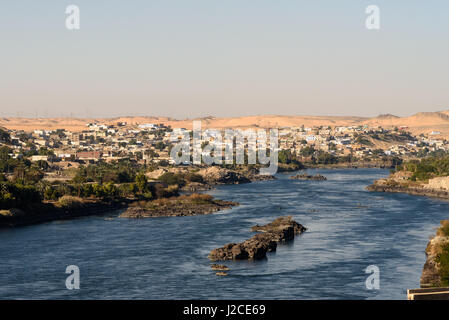 Ägypten, Gouvernement Aswan, Assuan, Kreuzfahrt auf dem Nil bei Assuan Stockfoto