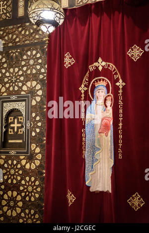 Ägypten, Kairo Governorate, Kairo, koptische Kairo. Hängende Kirche Stockfoto