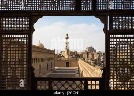 Ägypten, Kairo Governorate, Kairo, Blick von der Dachterrasse des Gayer Anderson Museum Stockfoto