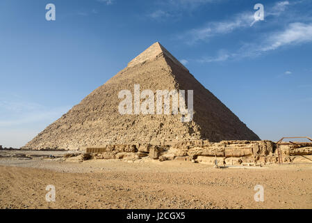 Ägypten, Gizeh Gouvernement, Gizeh, die Pyramiden von Gizeh sind UNESCO-Welterbestätten Stockfoto