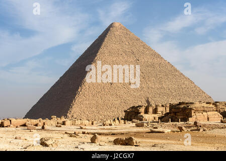 Ägypten, Gizeh Gouvernement, Gizeh, die Pyramiden von Gizeh sind UNESCO-Welterbestätten Stockfoto