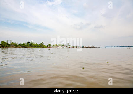 Cồn Sơn, Bùi Hữu Nghĩa nahe Cần Thơ, die Hauptstadt und größte Stadt im Mekong-Delta. Mit dem Boot überqueren Sie den Mekong zur Insel Stockfoto