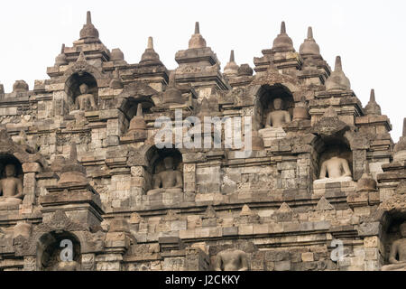 Indonesien, Java Tengah, Magelang, buddhistische Tempel, Tempelanlage Borobudur Stockfoto