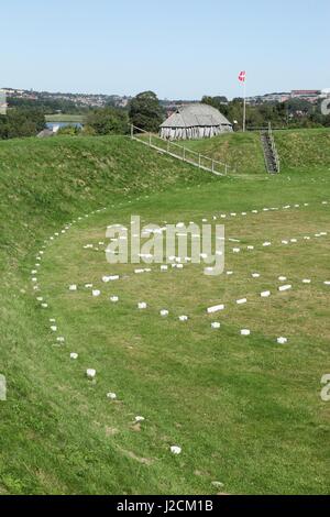 Fyrkat Viking Ring Festung in Hobro, Dänemark Stockfoto