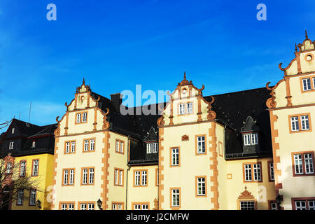 Schloss Friedberg, in der Nähe von Bad Nauheim und Frankfurt, in 1910 Residenz des Zaren Nicholas II. während seiner Kur in Bad Nauheim, Deutschland Stockfoto