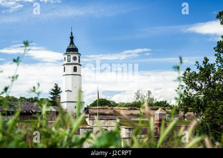 Sahat Turm auf Festung Kalemegdan in Belgrad, Serbien Stockfoto