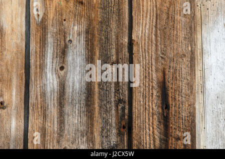 Holzstruktur. Hintergrund der alten Platten. Alten Holzwand mit verblassten Planken Stockfoto