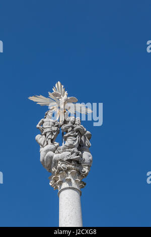 Dreifaltigkeitssäule vor der Ursulinenkirche in Ljubljana, Slowenien Stockfoto