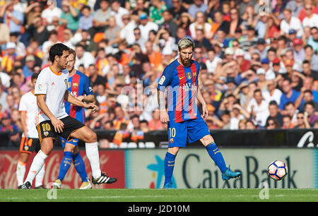 Leo Messi FC Barcelona in der Primera División match Bei Mestalla, Valencia Bild von Maria Jose Segovia/Focus Bilder Ltd + 34 660052291 22/10/2016 Stockfoto