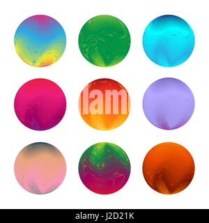Satz von runden bunten Vektorformen. Abstraktes Vektor Banner Vorlage. Design-Elemente. Farben des Regenbogens Stock Vektor