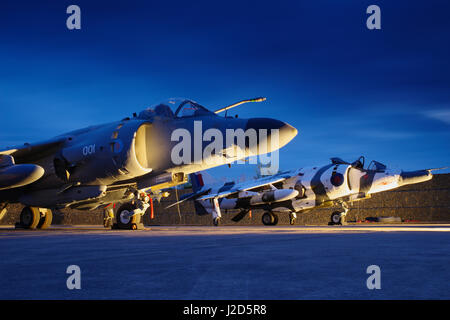 Harrier GR 3, bei RAF Cosford, Stockfoto