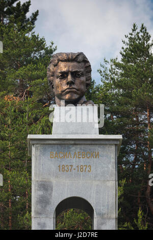 Bulgarien, Mittelgebirge, Mirkovo, bulgarische Unabhängigkeit Führer, Vasil Levski-Denkmal Stockfoto