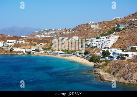 In und um touristische griechischen Hauptstadt Mykonos-Stadt (Chora) auf der griechischen Insel Mykonos (die Insel der Winde). Teil der Kykladen. Stockfoto