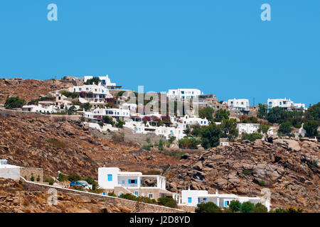 In und um touristische griechischen Hauptstadt Mykonos-Stadt (Chora) auf der griechischen Insel Mykonos (die Insel der Winde). Teil der Kykladen. Stockfoto