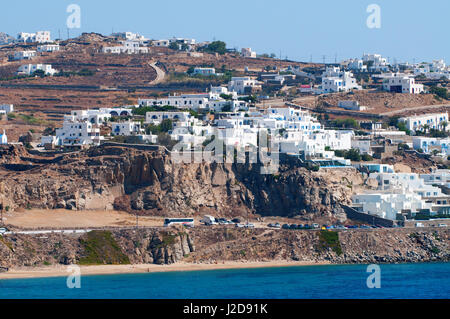 In und um touristische griechischen Hauptstadt Mykonos-Stadt (Chora) auf der griechischen Insel Mykonos (die Insel der Winde). Teil der Kykladen. Stockfoto