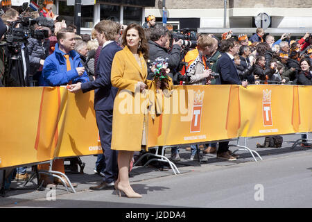 27. April 2017 - Tilburg, Noord-Brabant, Niederlande - Tilburg in den Niederlanden. Königstag 2017 in Holland. Die Königsfamilie feiert den 50. Jahrestag von König Willem-Alexander heute in Tilburg. Porträt der Prinzessin Anita und Prins Pieter-Christiaan von Orange-Nassau, van Vollenhoven. Anwesend sind: König Willem-Alexander, Königin MÃ¡xima und ihren drei Töchtern Amalia, Alexia und Ariane. Es gibt auch Prinz Constantijn, Prinz Laurentien, Prinz Maurits, Prinzessin Marilene, Prinz Bernard, Prinzessin Annette, Prinz Pieter-Kristiaan, Prinzessin Anita, Prinz Floris und Prinzessin Aimée. (Credit Stockfoto