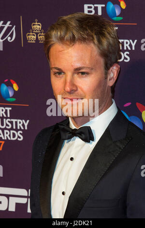 London, UK. 27. April 2017. Formel 1 Welt Chamption Nico Rosberg besucht den 16. BT Sport Industry Awards am Battersea Evolution, Battersea Park. Bildnachweis: Bettina Strenske/Alamy Live-Nachrichten Stockfoto