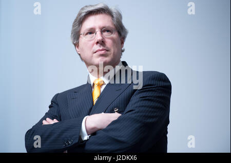 Hannover, Deutschland. 28. April 2017. Georg F. W. Schaeffler, Mitglied des Board of Directors bei der Continental AG auf der Hauptversammlung der Gesellschaft in Hannover, 28. April 2017. Foto: Silas Stein/Dpa/Alamy Live News Stockfoto