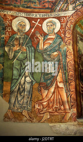 Apsis der Saint Peter De La Seu Urgell zweiten Viertel des 12. Jahrhunderts Fresko auf Leinwand von der Kirche St. Peter übertragen derzeit Dedi Stockfoto