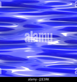 Blaue gewellte Wasseroberfläche mit Musterdesign. Stockfoto