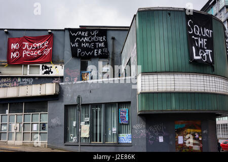 Das Cornerhouse, Gebäude, einst ein beliebtes Kino am Bahnhof Oxford Road Hausbesetzer übernommen. Stockfoto