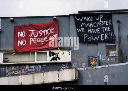 Das Cornerhouse, Gebäude, einst ein beliebtes Kino am Bahnhof Oxford Road Hausbesetzer übernommen. Stockfoto