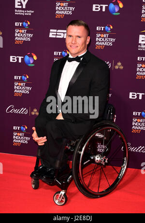 David Weir nahm an den BT Sport Industry Awards 2017 Teil, die im Battersea Evolution im Battersea Park, London, verliehen wurden. Stockfoto