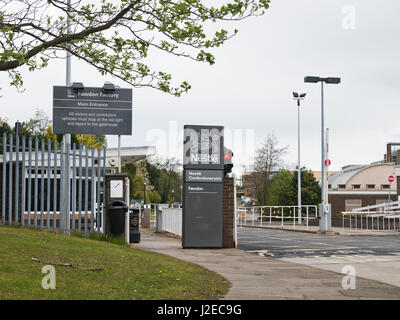 Eintritt in die Nestle Süßwaren Produktionsanlage bei Fawdon, Newcastle Upon Tyne, die von der Schließung, wodurch lokale Arbeitsplatzverlust bedroht sein können. Stockfoto