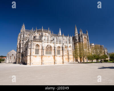 Kloster von Batalha (Portugiesisch: Mosteiro da Batalha), ein Dominikanerkloster in Batalha, Portugal. Stockfoto