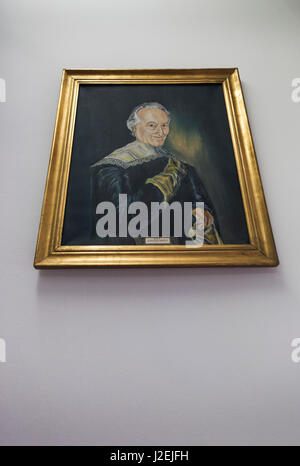 Rumänien, Siebenbürgen, Tihuta Pass, Hotel Castel Dracula, Innenanstrich des Grafen Dracula Stockfoto