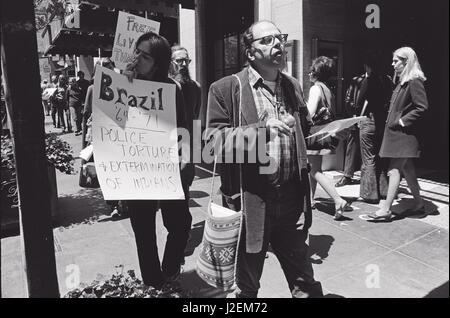 Berkeley in den 60er Jahren Krawallen Stockfoto