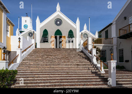 St.-Peter Kirche in St. Georges ist die älteste Überlebende anglikanischen Kirche im Dauereinsatz außerhalb des Vereinigten Königreichs. Stockfoto