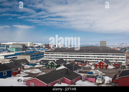 Nuuk, Grönland erhöhten Skyline Blick Stockfoto