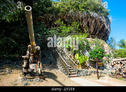 Letzten japanischen Command Post von WW II, Saipan, Nördliche Marianen, Central Pacific Stockfoto