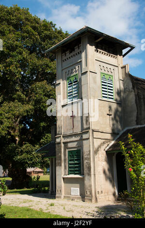 Melanesien, Papua Neu Guinea, Dobutamin Insel. Dorfkirche. (Großformatige Größen erhältlich) Stockfoto