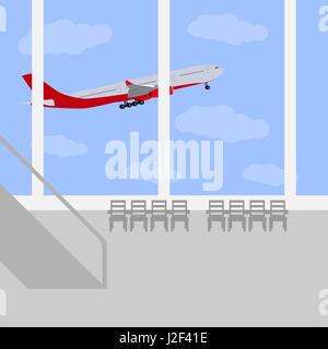 Airport-Symbol, Vektor-Illustration. Stock Vektor