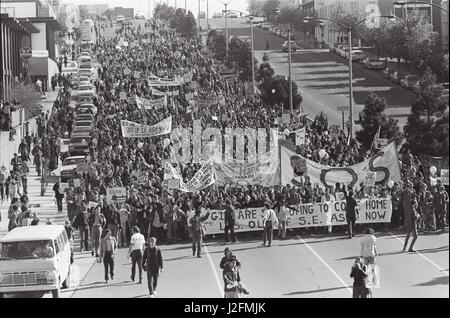 Berkeley in den 60er Jahren Krawallen Stockfoto