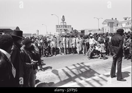 Berkeley in den 60er Jahren Krawallen Stockfoto